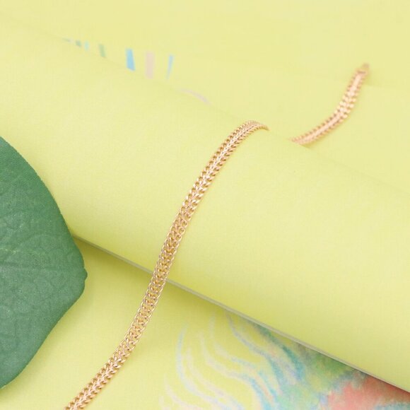 "Minimalist Rose Gold Bracelet with Fine Link Chain, XPBL1116 - Picture 2 of 13